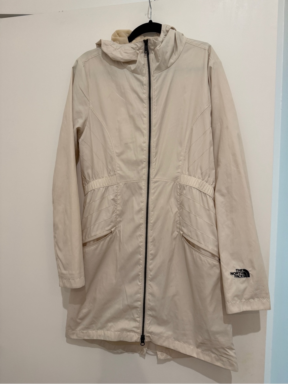 The North Face Women's Light Cream Hooded Trench Coat